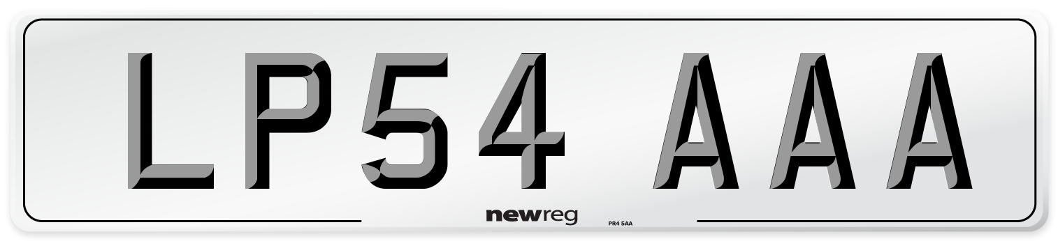 LP54 AAA Number Plate from New Reg